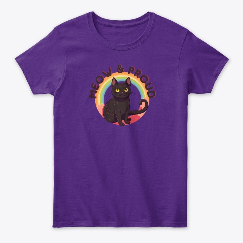 Meow &amp; Proud - Pride Rainbow Cat
