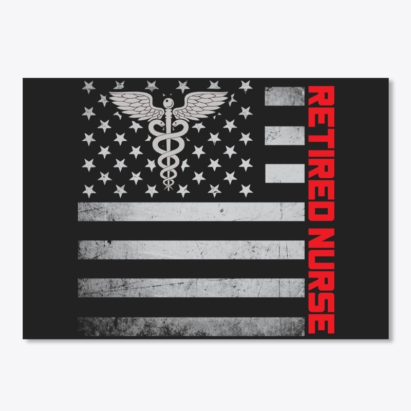 Retired Nurse US Flag Mask