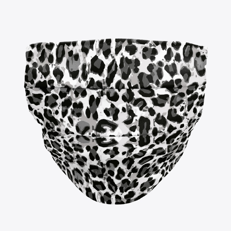 White and Silver  Leopard Print