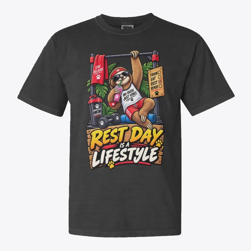 Rest Day Is a Lifestyle Funny Sloth Gym