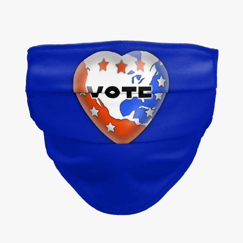 Vote with Heart Face Mask