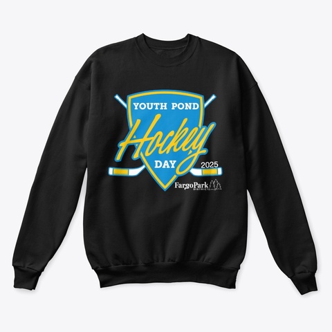 Youth Pond Hockey Black T-Shirt Front