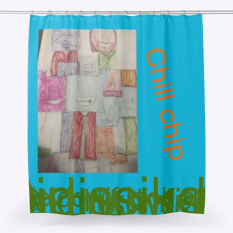 Chill chip shower curtain