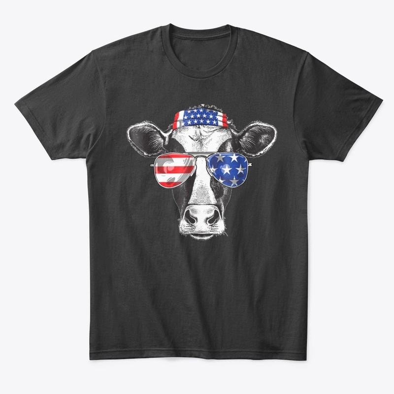 Vintage Patriot Cow Tshirt