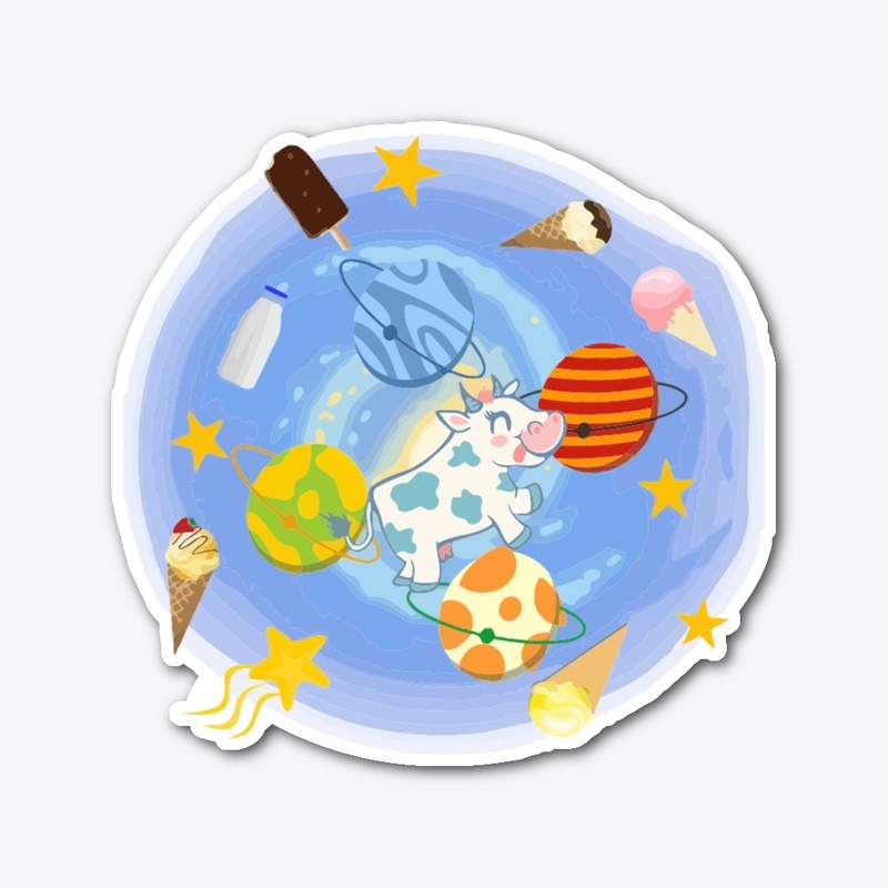 MILKY WAY COW STICKER