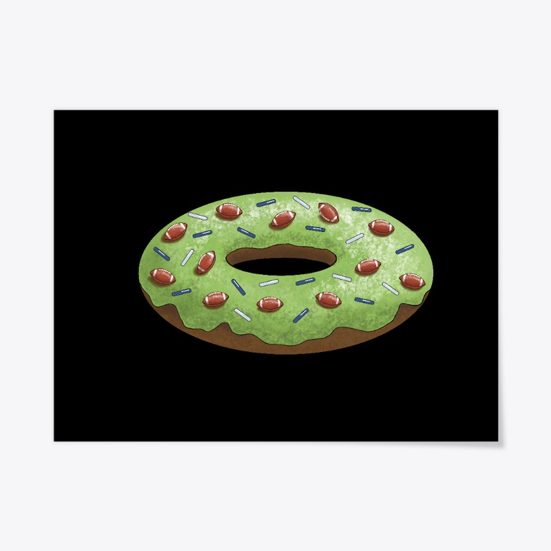 Football donut with football sprinkles 