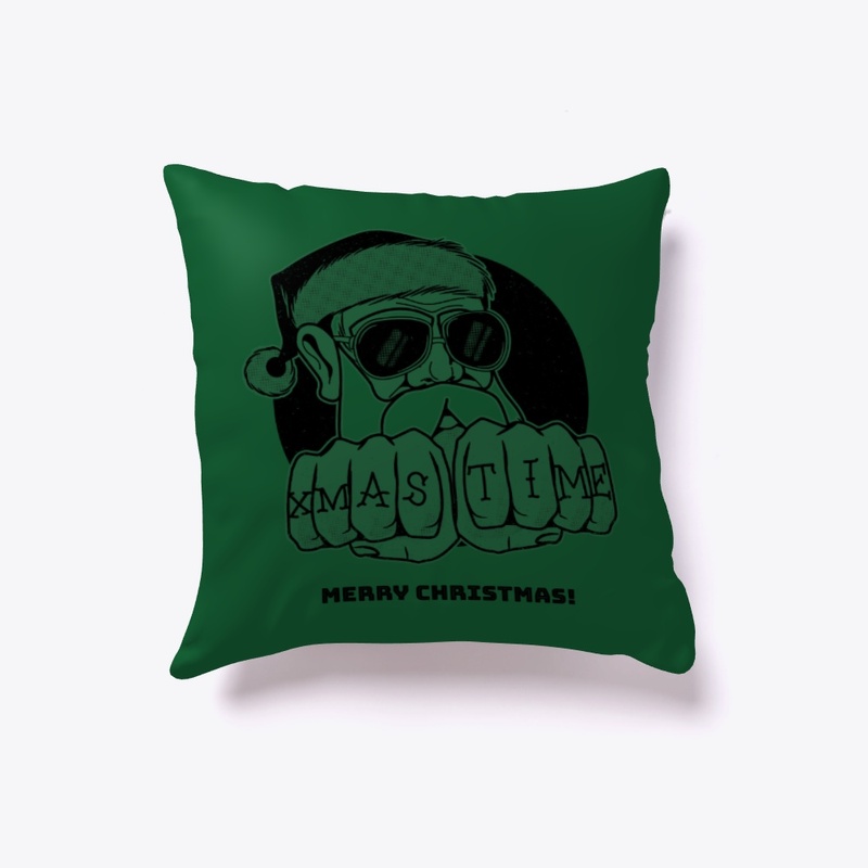 Christmas pillow bad Santa