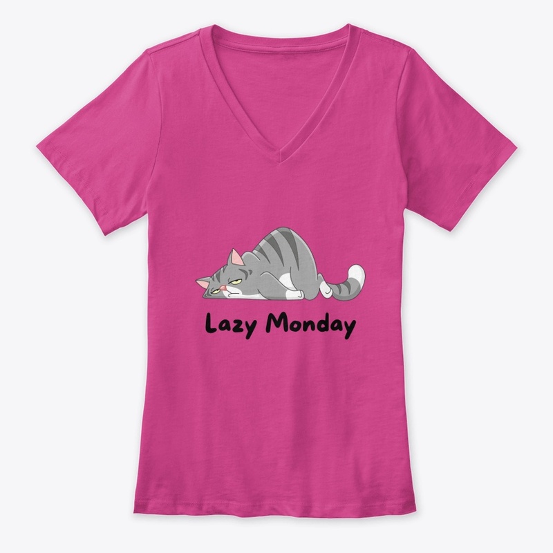 Women Lazy Cat Tshirt 