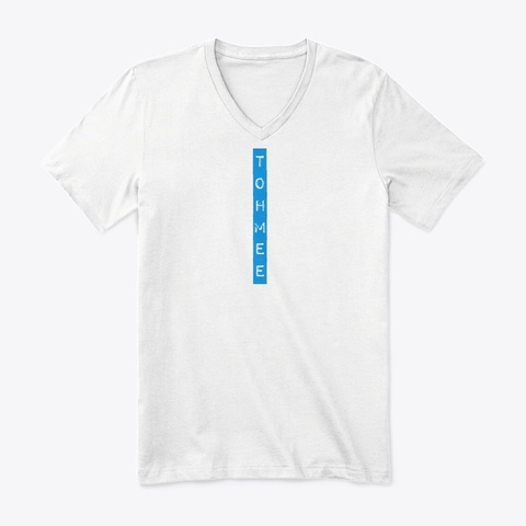 Tm Blue Label V Neck Tee White T-Shirt Front