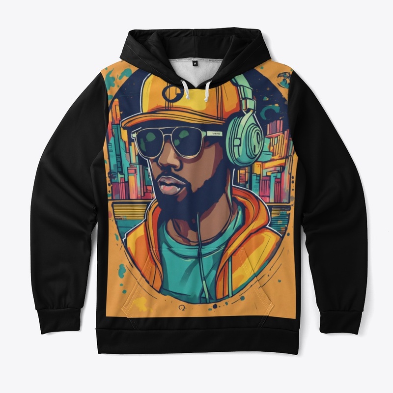 "DJ Poster Print on  Hoodie "