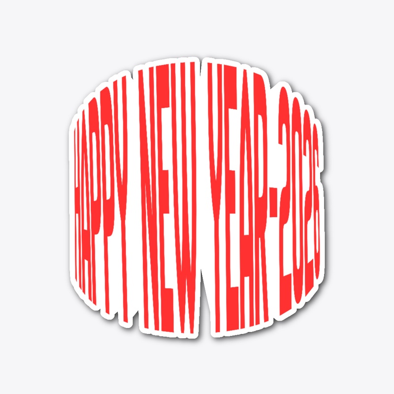 Happy New Year 2026 typography