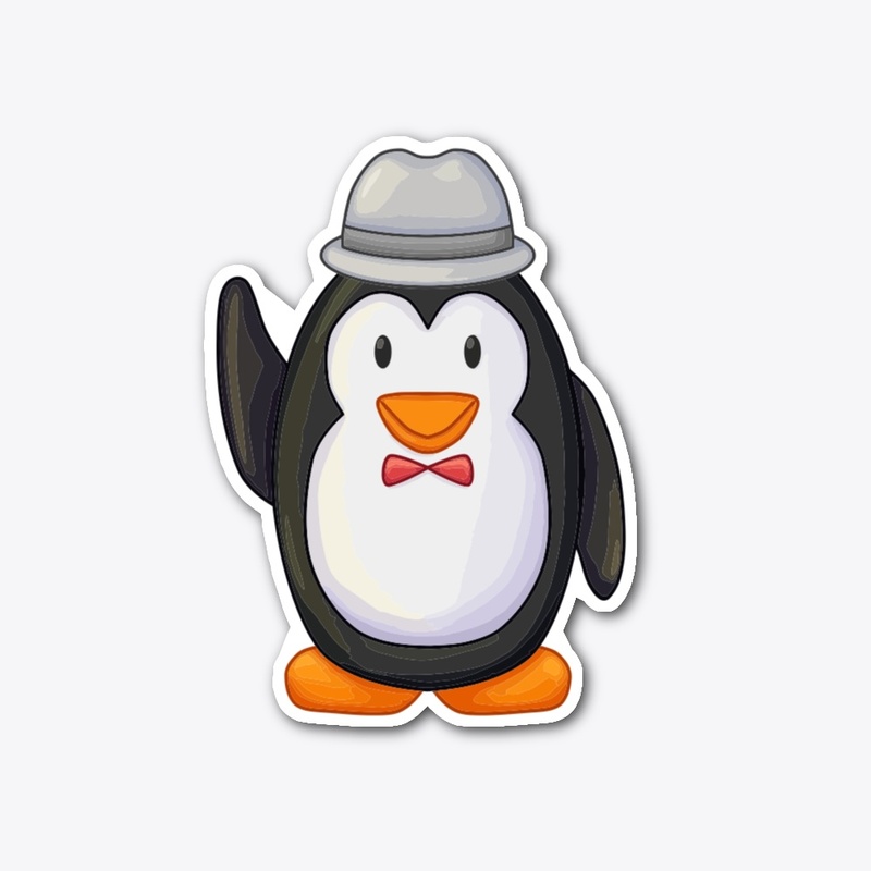 TOP HAT PENGUIN STICKER
