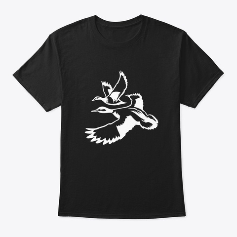 Ducks In Flight Black T-Shirt Front
