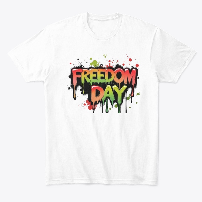 Freedom Day Drip Graffiti Design