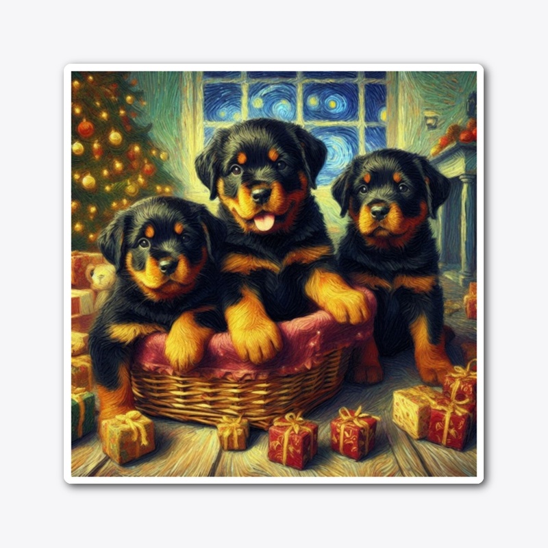 Rottweiler Puppies Christmas