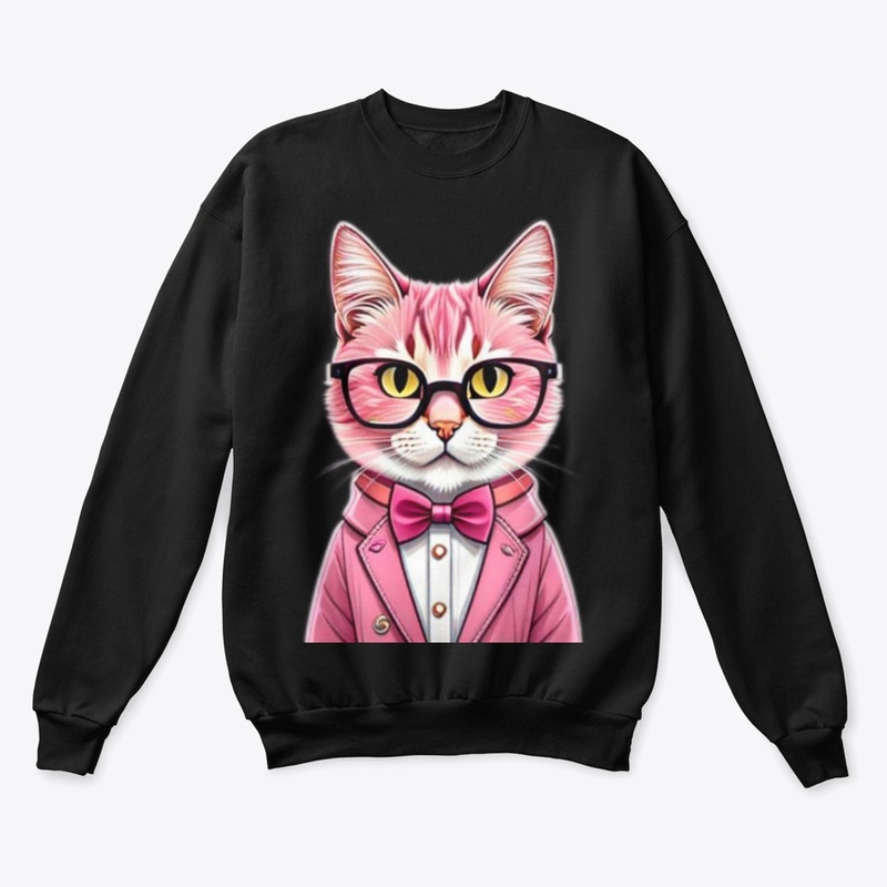 Glasses & Grins: Pink Cat Tee