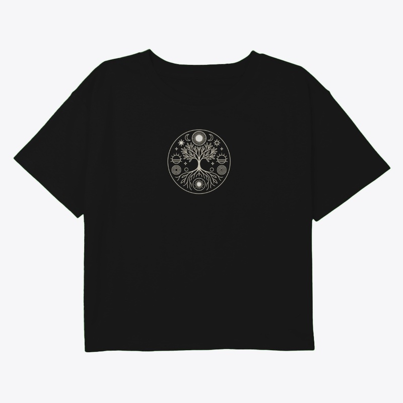 Mystic Tree of Realms Circular Mandala