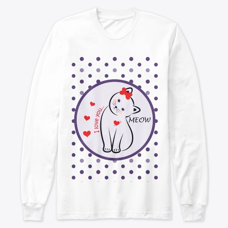 Cat says i love you - lover gifts idea