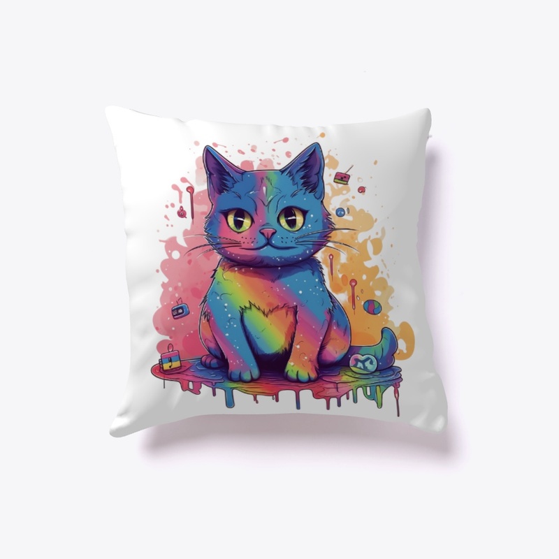 Rainbow Graffiti Cat