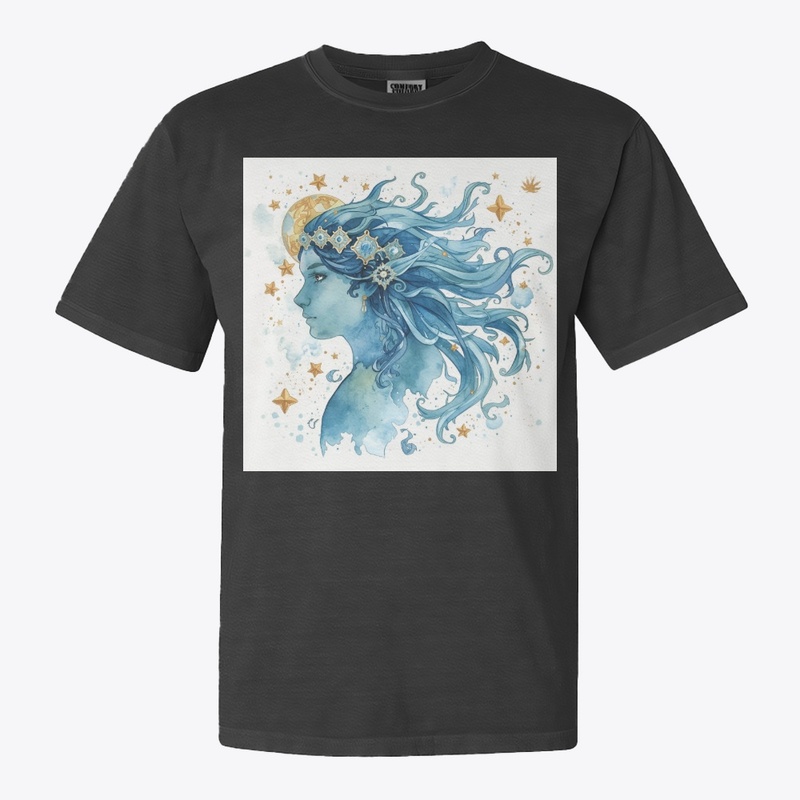 Aquarius in Blue Watercolors