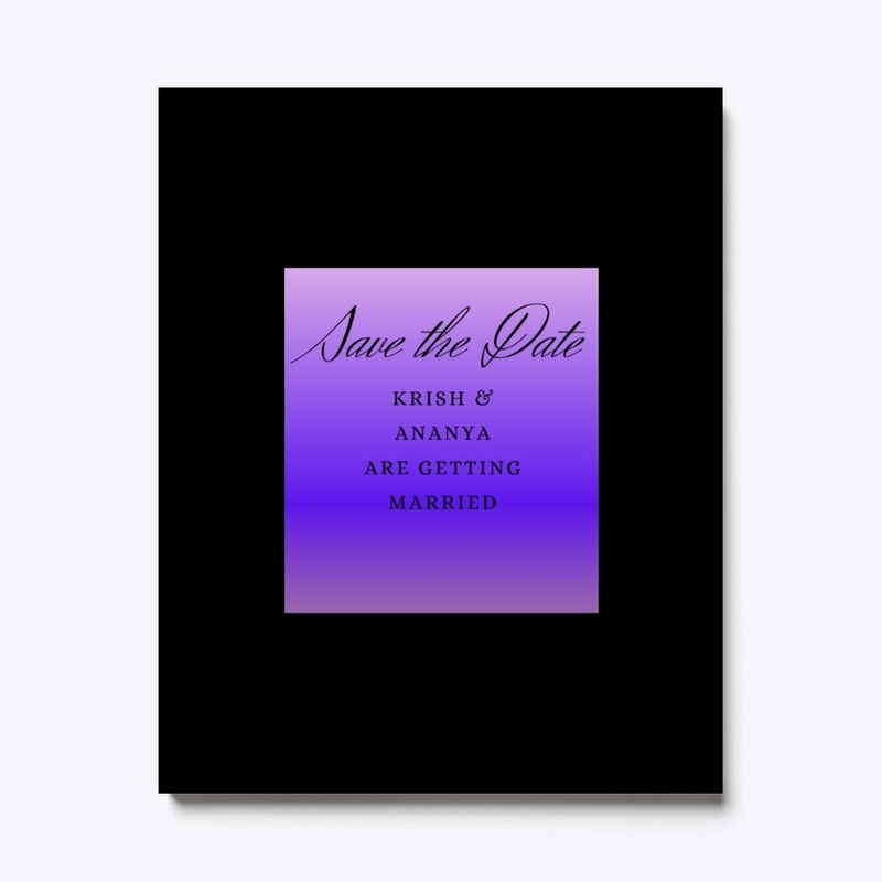 save the date art sticker 