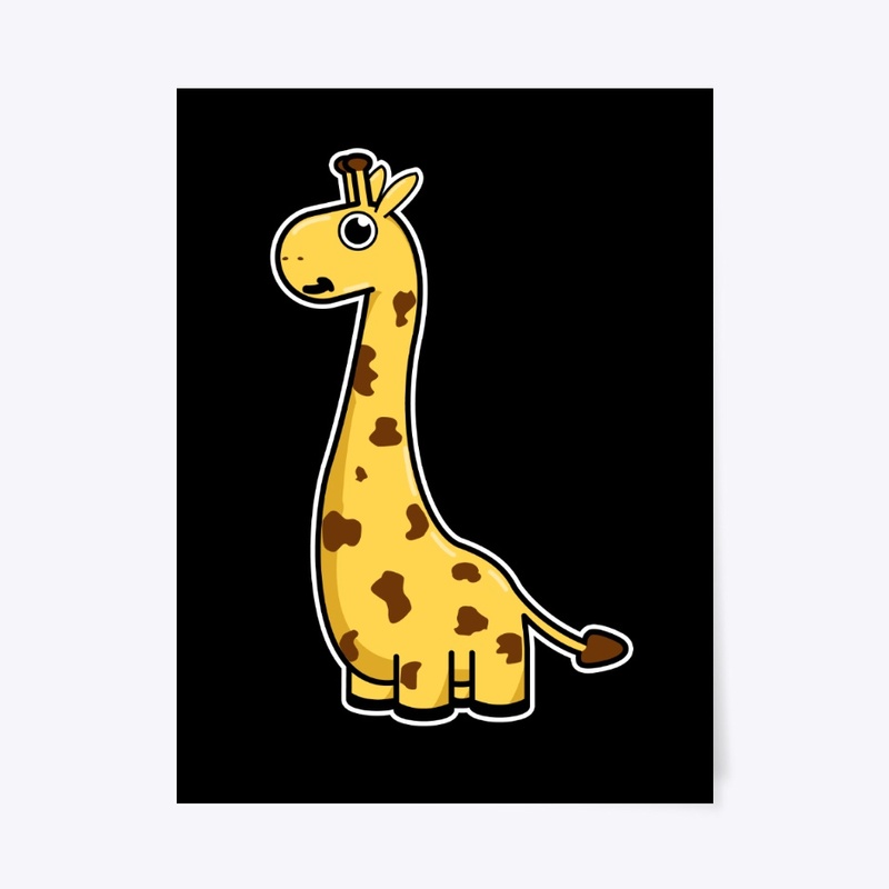 Cute Giraffe Cartoon Zoo Animal
