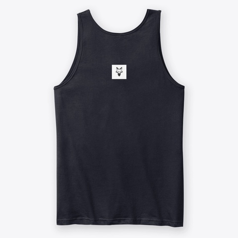 Clever Fox Indomitable Men Tank Navy T-Shirt Back