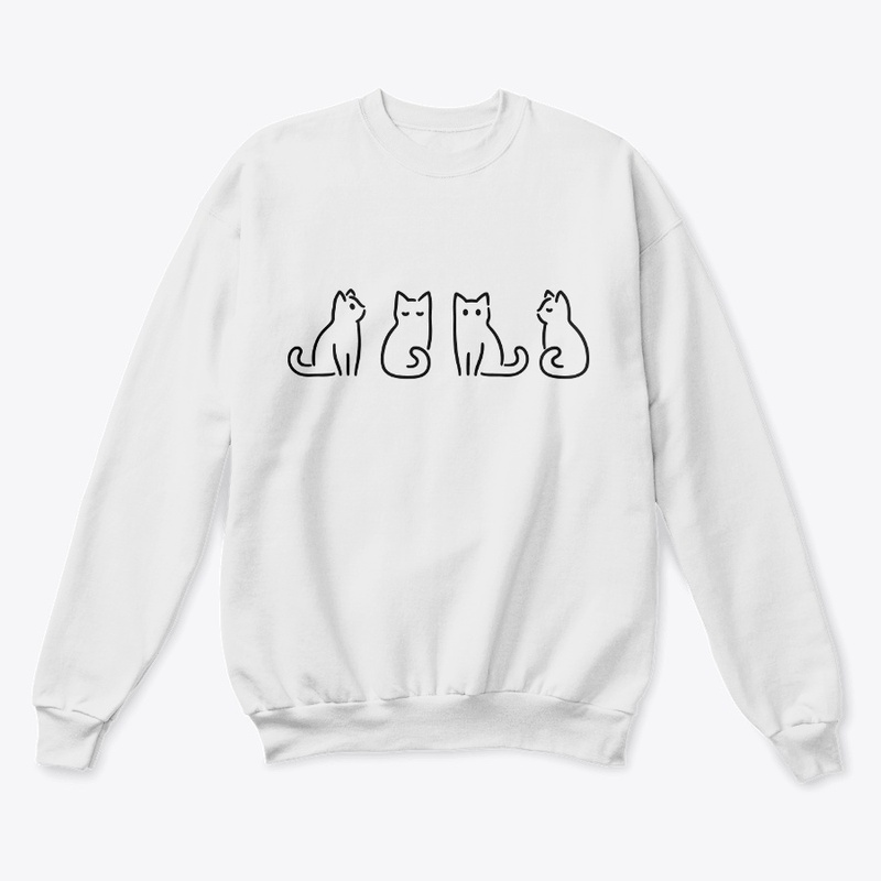 Cute Funny Cat T-Shirt Minimalist Design