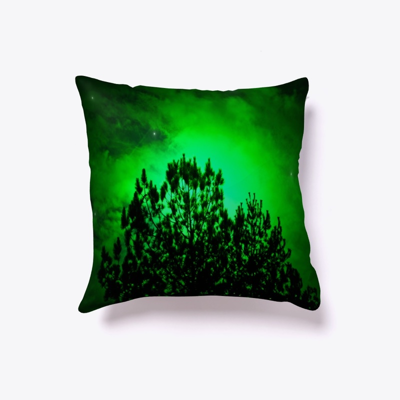 green tree glowing