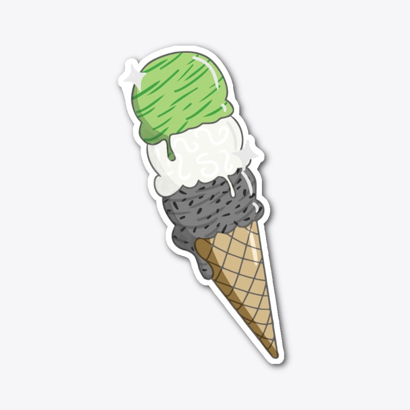 Aromantic Ice Cream Sticker
