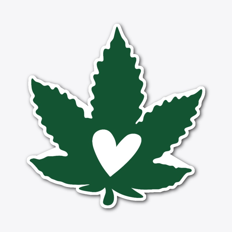 Heart Cannabis Leaf