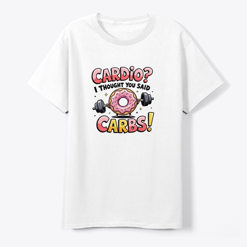 Funny Donut Gym Design T-Shirt