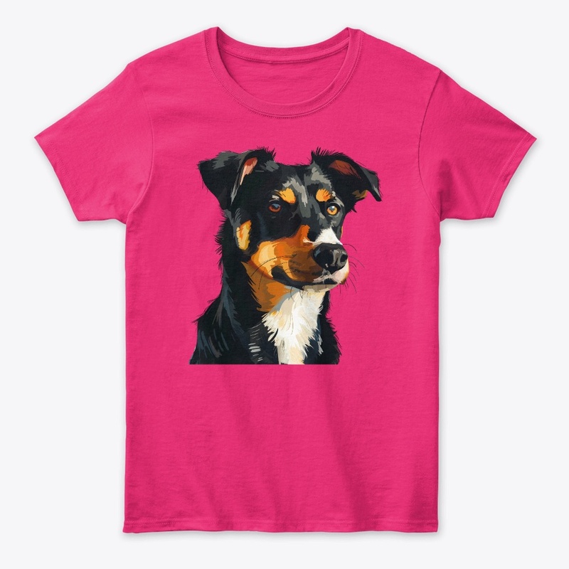 Artistic Black and Tan Dog Portrait