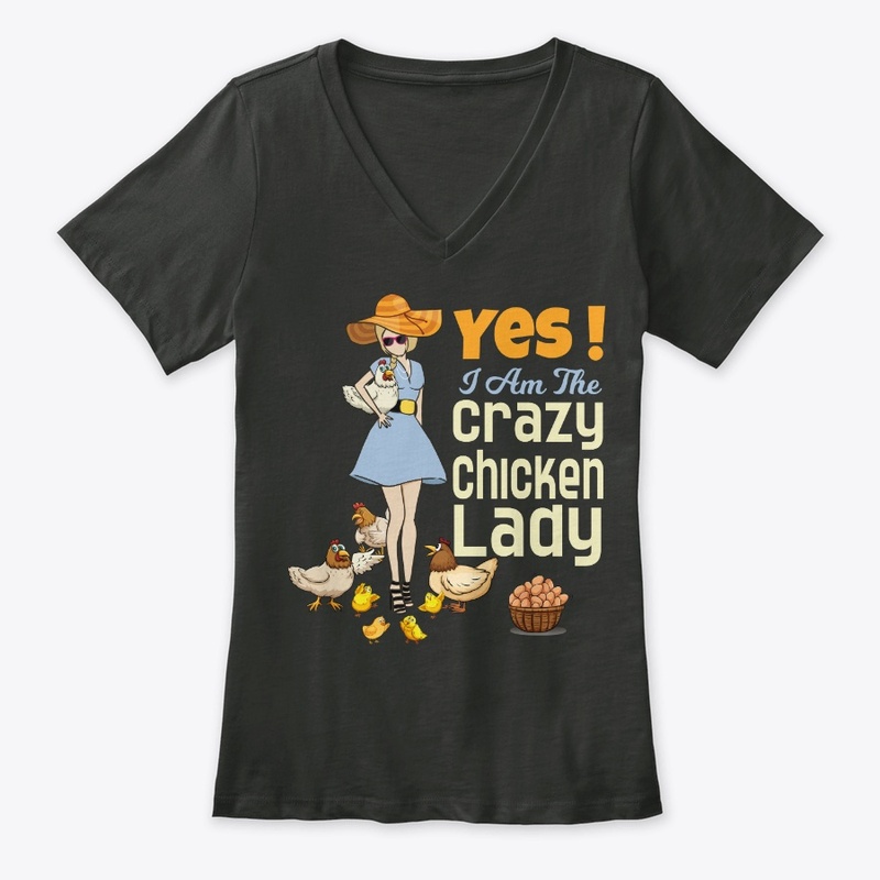 Funny Chicken Lady Gift, I'm Crazy Lady
