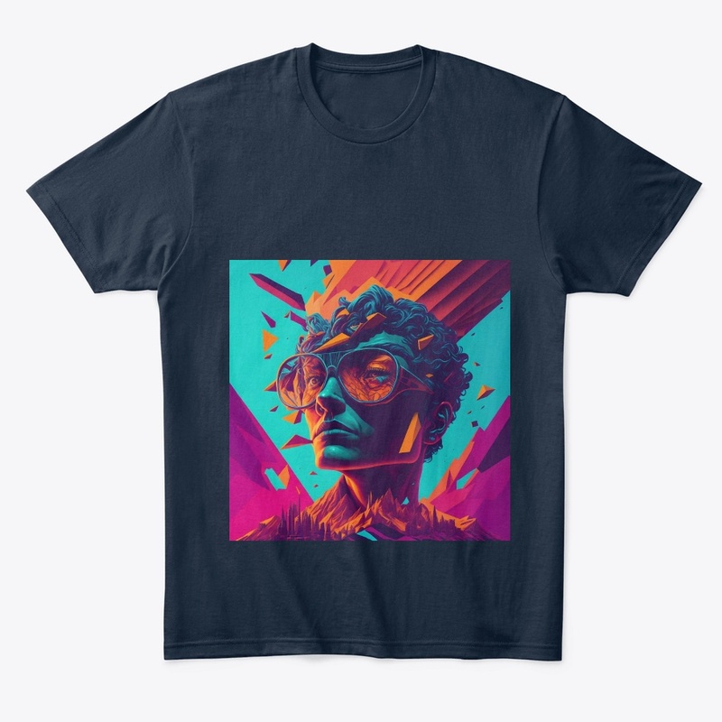 Futuristic 3D Sunglass Man Design