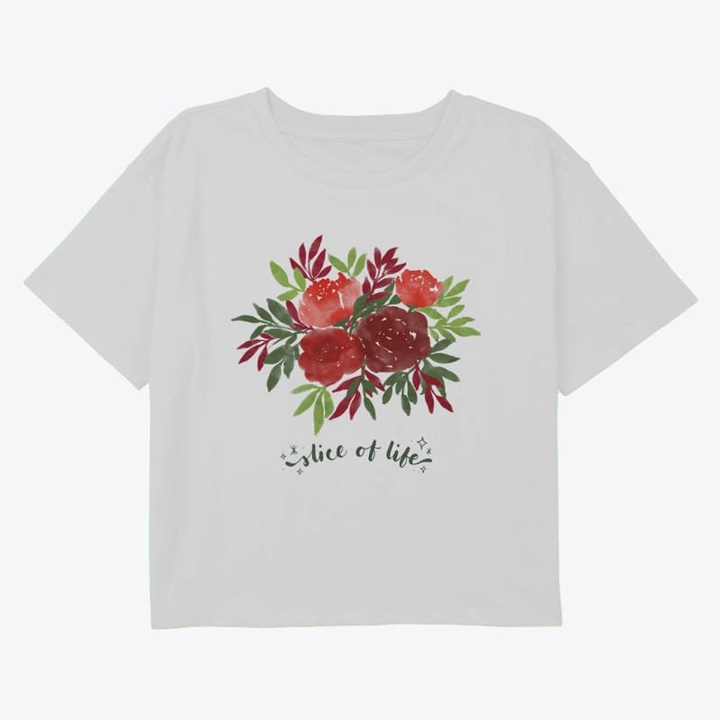Bright Red Floral Artwork