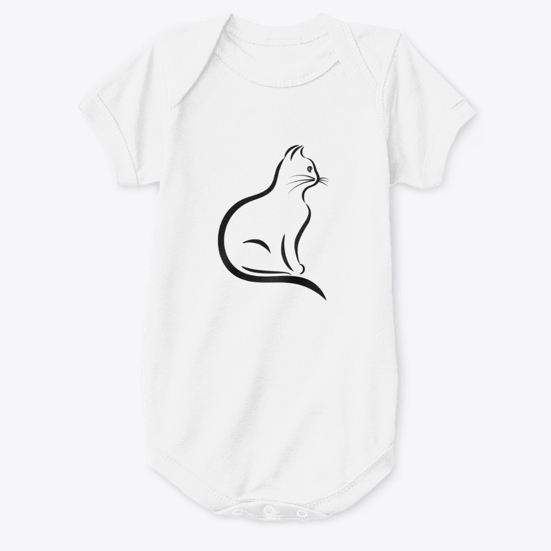 cat black and white