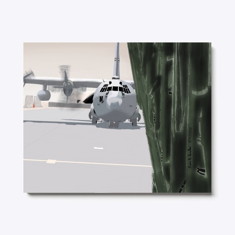C-130 Rolling down the strip