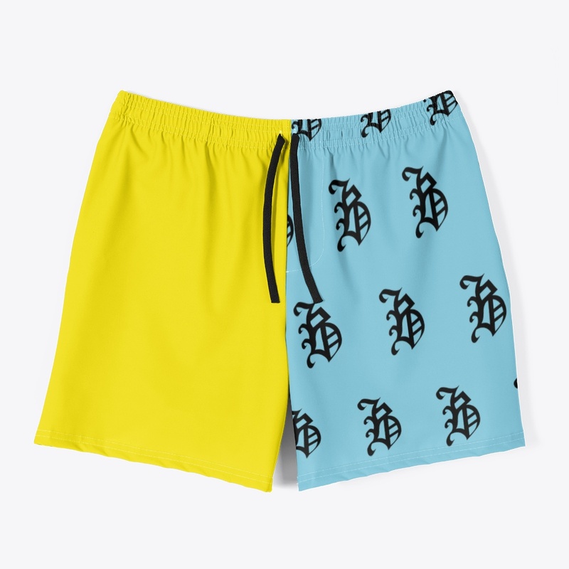 Summer Swim Shorts (Yellow-Blue)