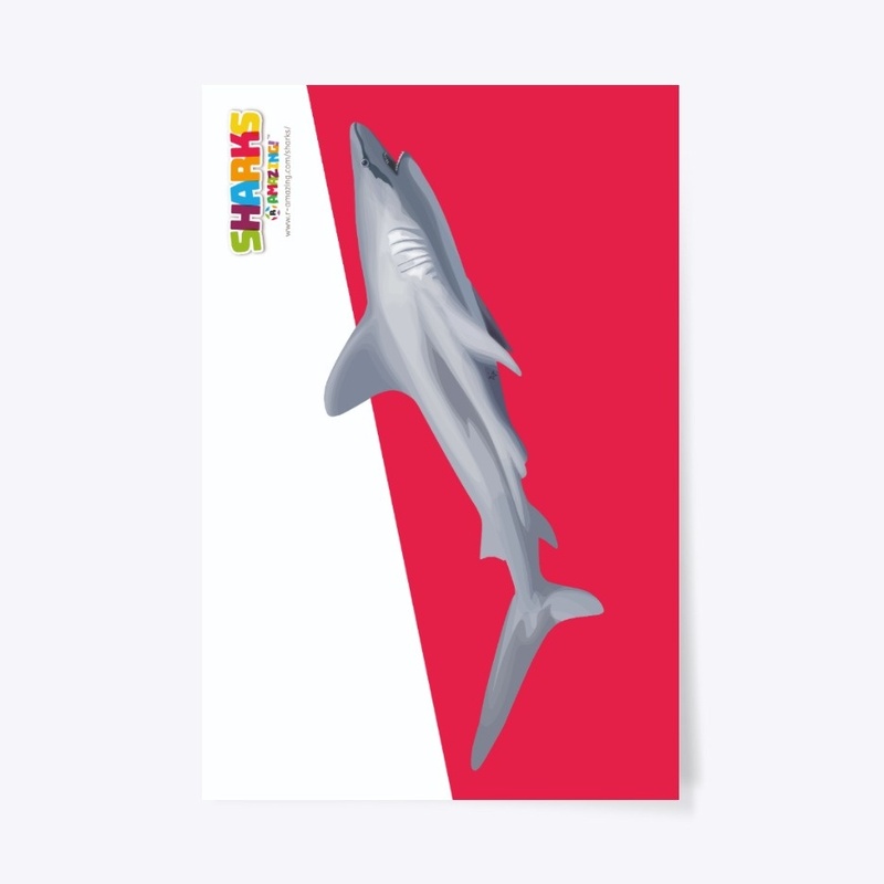 Swimming Shark Poster