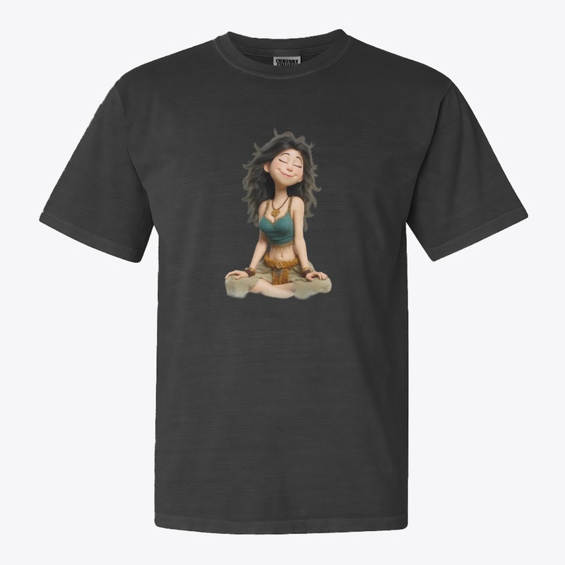 Cute 3D girl smiling and happy