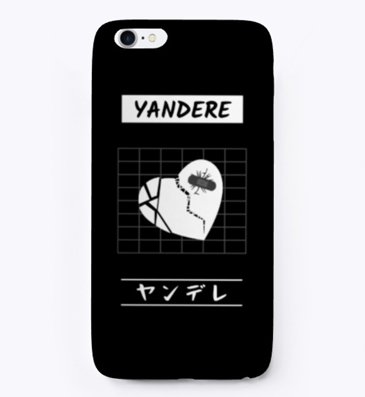 Yandere heart with Katakana (white)