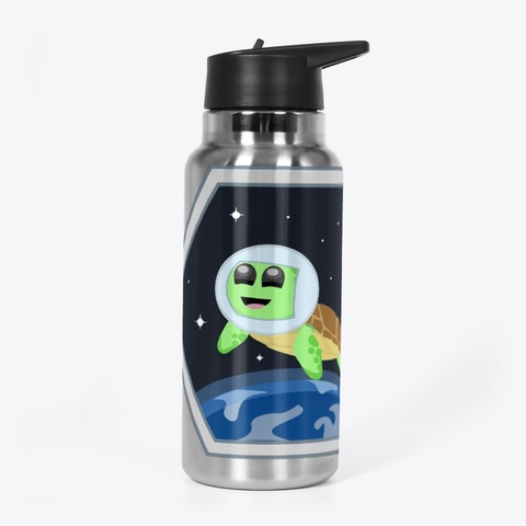 Space Turtle Drinkware Stainless Steel T-Shirt Front