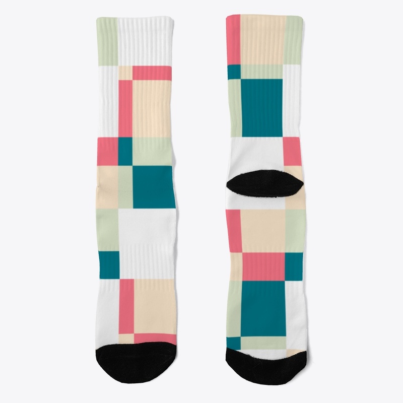 Abstract Pixel Patchwork Pattern Art