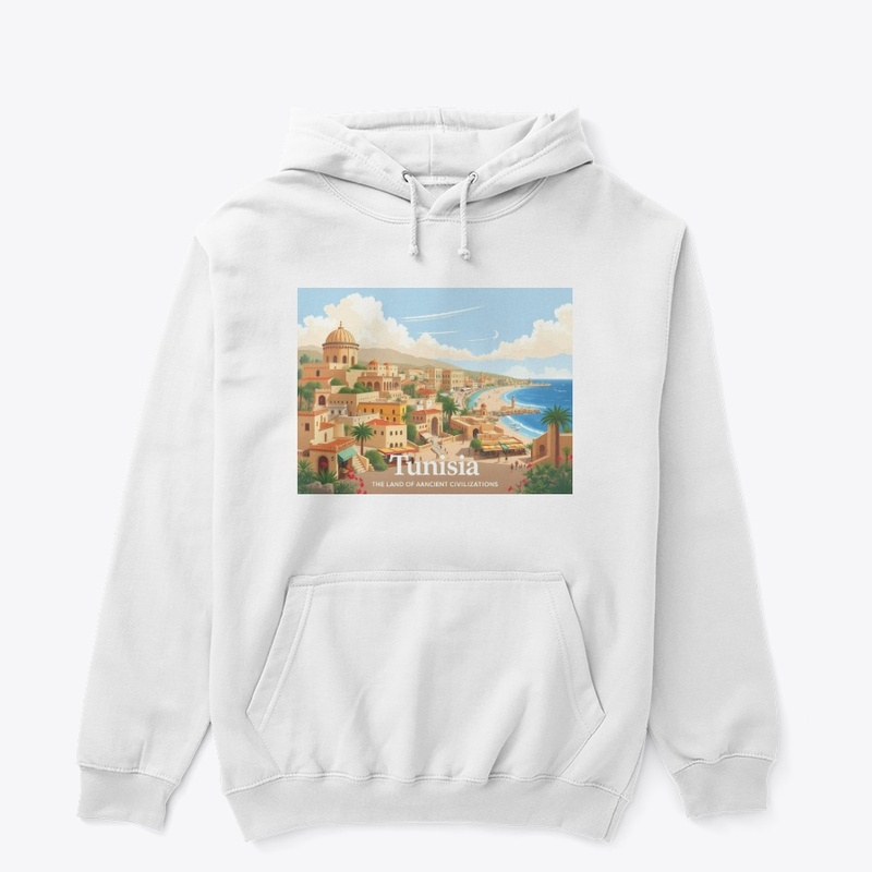 Tunisia Coastal Cityscape Art