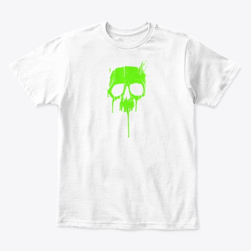 Classic Metal Graffiti Skull - Dripping