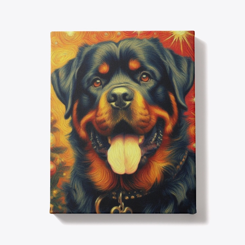 Rottweiler Christmas Portrait