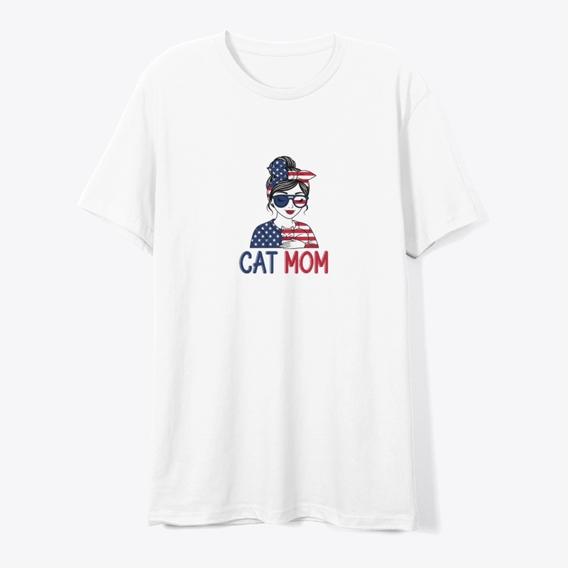 Patriotic Cat Mom - USA Style