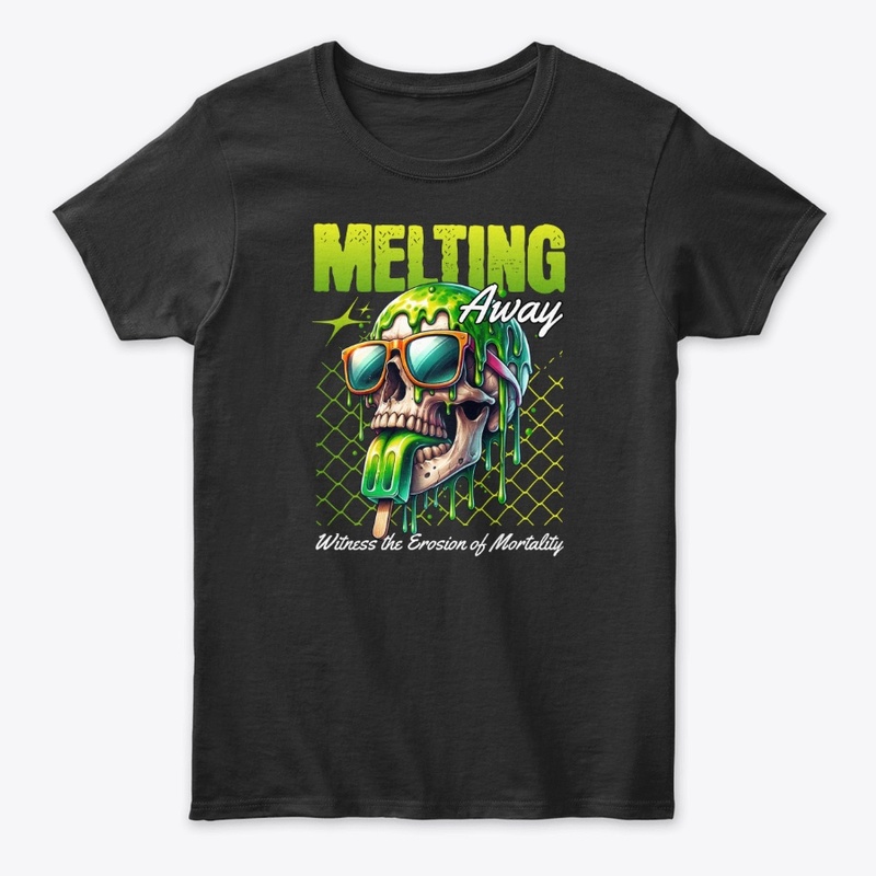 Trippy Skull Melting Away Streetwear Art