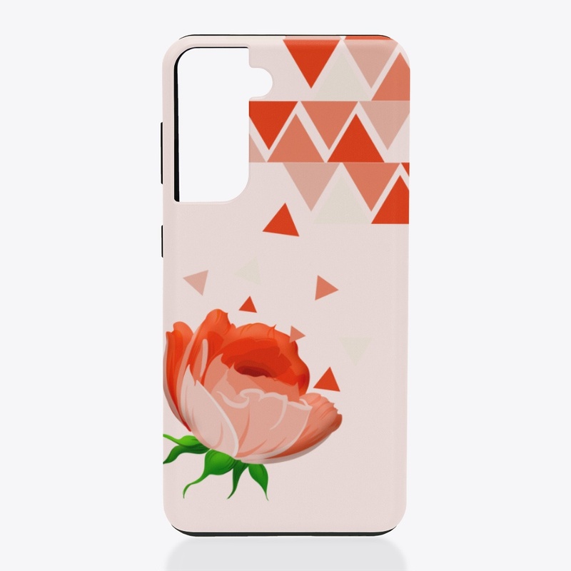 red pink rose love gift phone case pouch